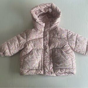 Zara Kids Floral Puffer Jacket